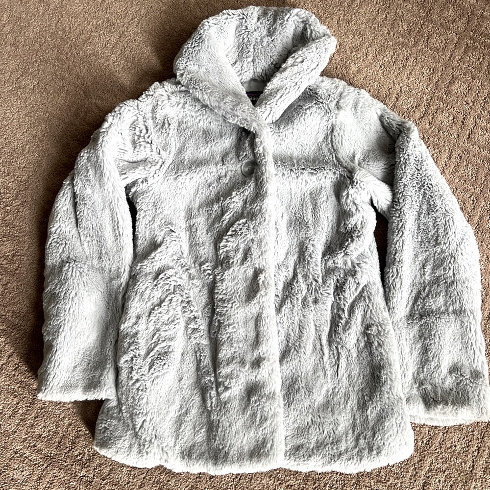 Patagonia Kids Fuzzy Gray Coat